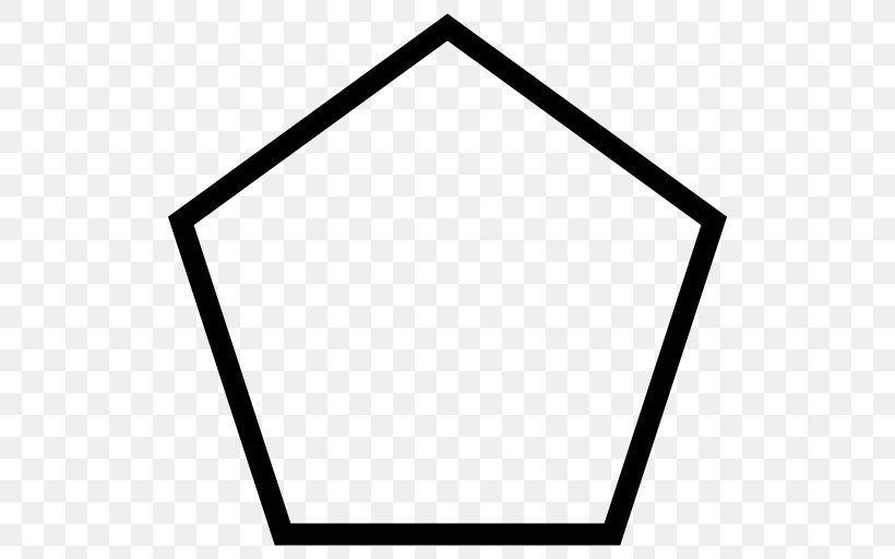 Pentagon Shape Geometry Nonagon Line, PNG, 512x512px, Pentagon, Area, Black, Black And White, Decagon Download Free