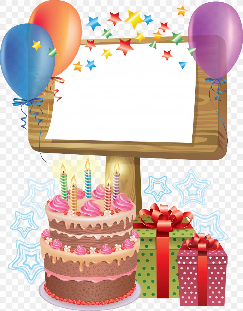 Picture Frames Birthday Photography Clip Art, PNG, 5292x6769px, Picture Frames, Balloon, Birthday, Birthday Cake, Cake Download Free