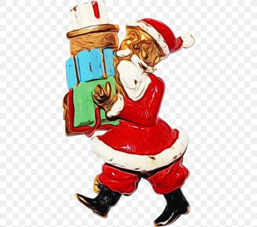 Santa Claus, PNG, 725x725px, Watercolor, Bauble, Christmas Day, Christmas Ornament M, Figurine Download Free