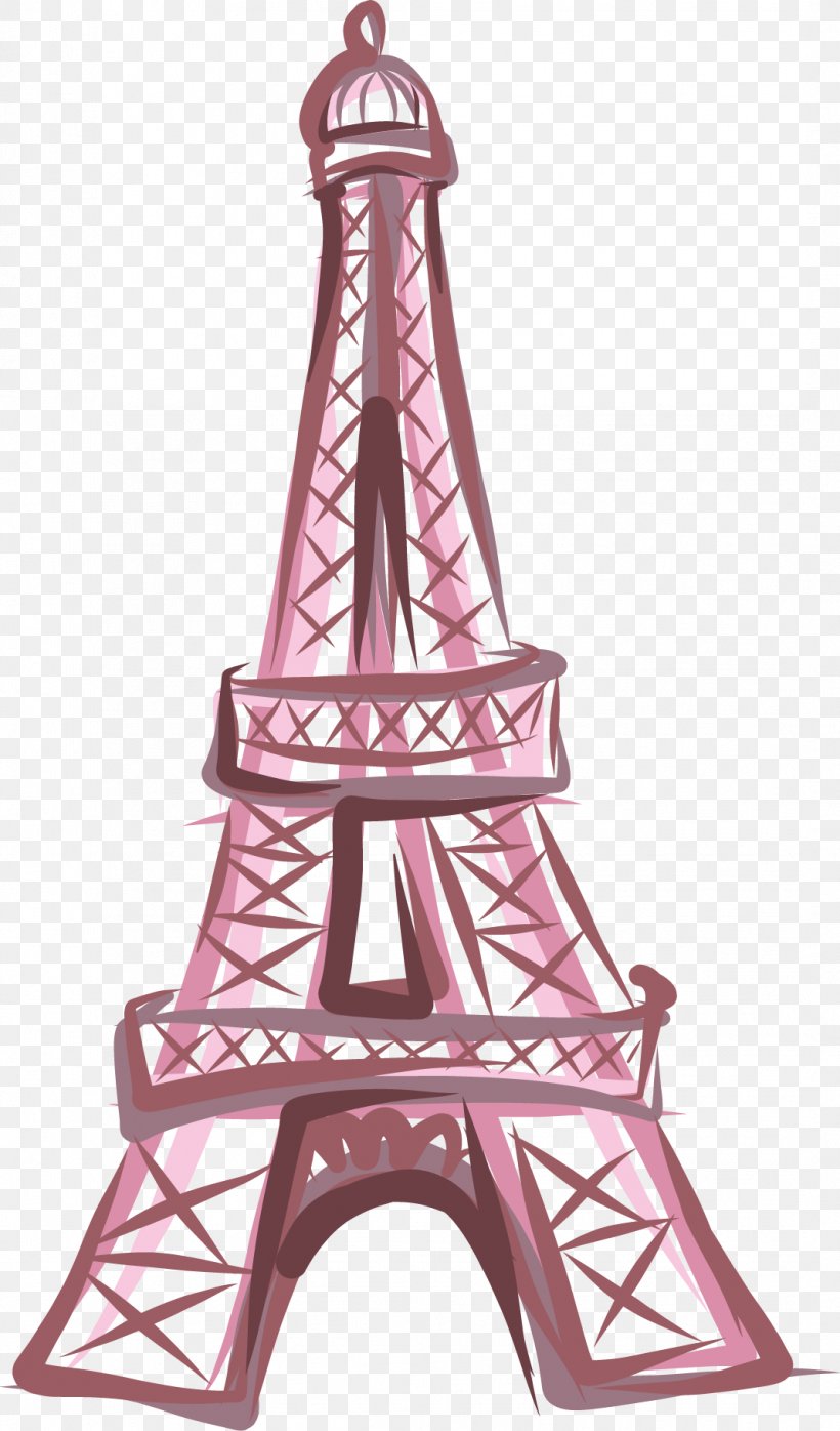 Eiffel Tower Drawing Euclidean Vector, PNG, 1068x1819px, Eiffel Tower, Drawing, Painting, Paris, Pink Download Free