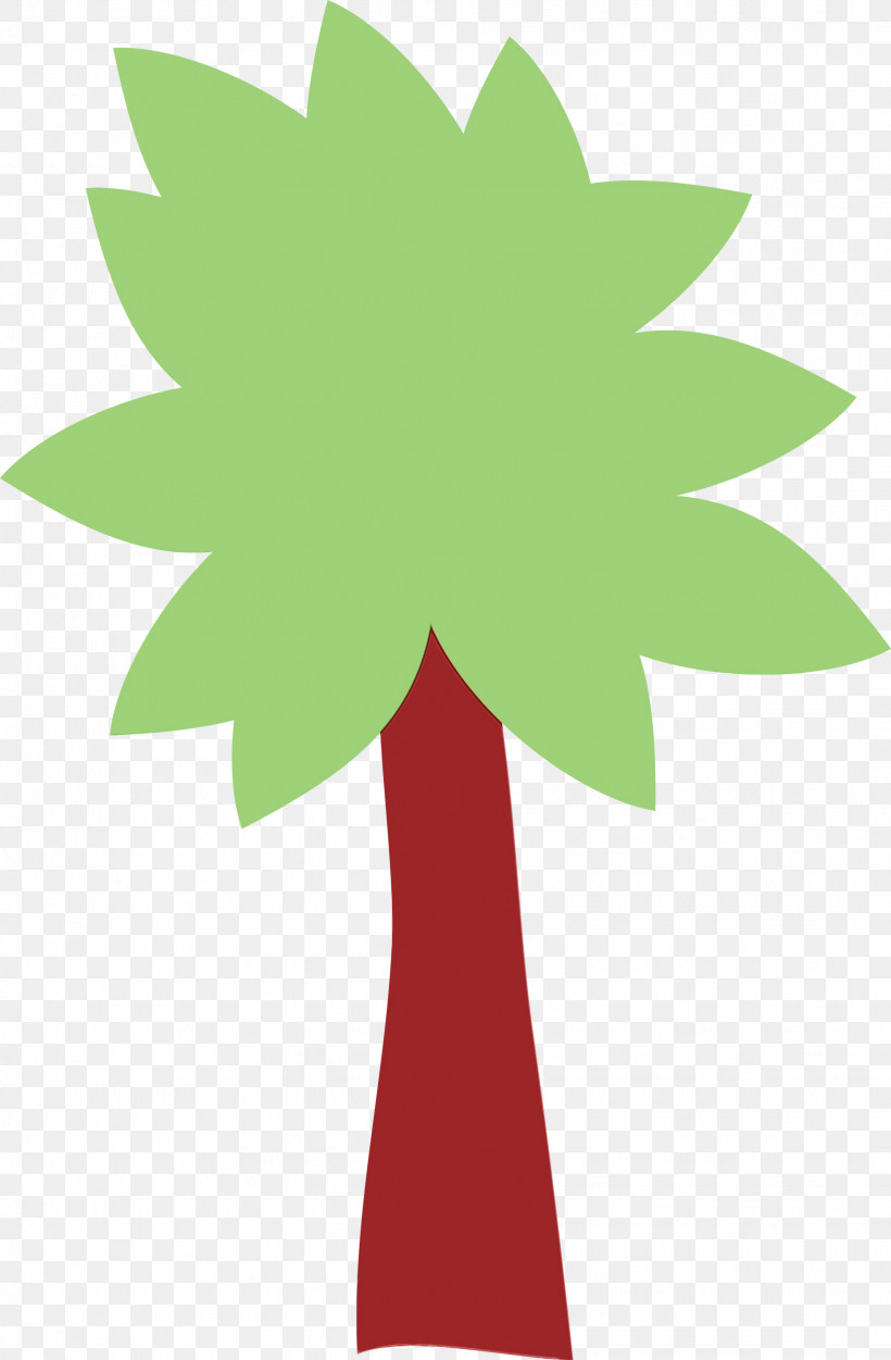 Palm Tree, PNG, 1965x3000px, Cartoon Tree, Abstract Tree, Arecales, Green, Leaf Download Free