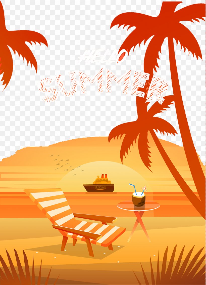 Beach Summer Vacation Illustration, PNG, 1200x1659px, Beach, Animation, Art, Cartoon, Creativity Download Free