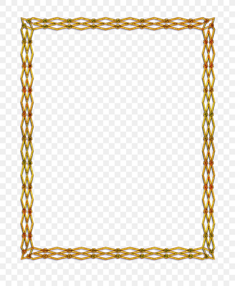 Picture Frame, PNG, 706x999px, Yellow, Chain, Picture Frame, Rectangle Download Free