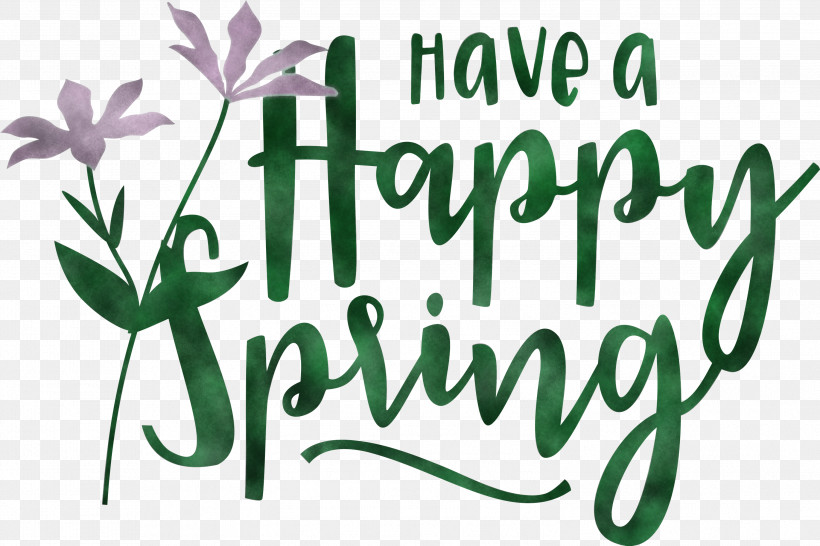Spring Have A Happy Spring Spring Quote, PNG, 2999x2000px, Spring, Flora, Flower, Happiness, Leaf Download Free
