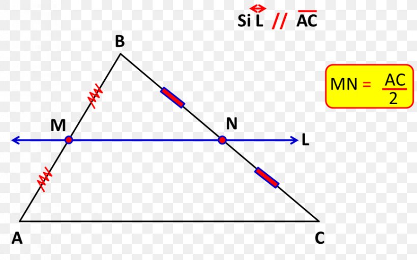 Triangle Midpoint Teorema Da Base Média Do Triângulo, PNG, 868x542px, Triangle, Area, Base, Diagram, Line Segment Download Free