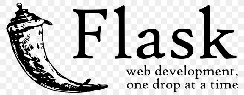 Flask Python Web Framework Bottle Microframework, PNG, 854x334px, Flask, Black And White, Bottle, Brand, Calligraphy Download Free