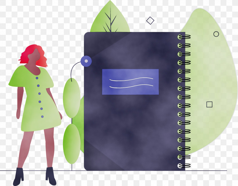 Plant Paper Product, PNG, 3000x2344px, Notebook, Girl, Paint, Paper Product, Plant Download Free