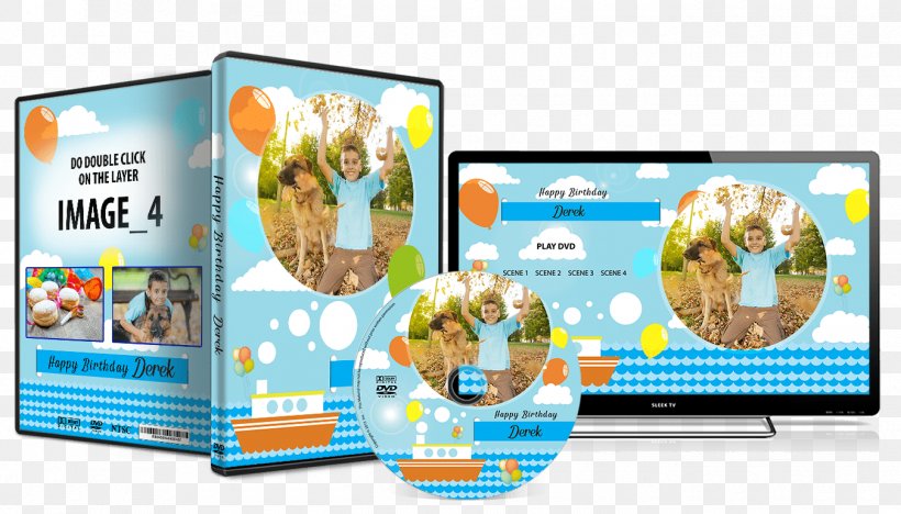 Graphic Design DVD Graphics Adobe Photoshop, PNG, 1350x772px, Dvd, Advertising, Birthday, Brand, Computer Monitor Download Free