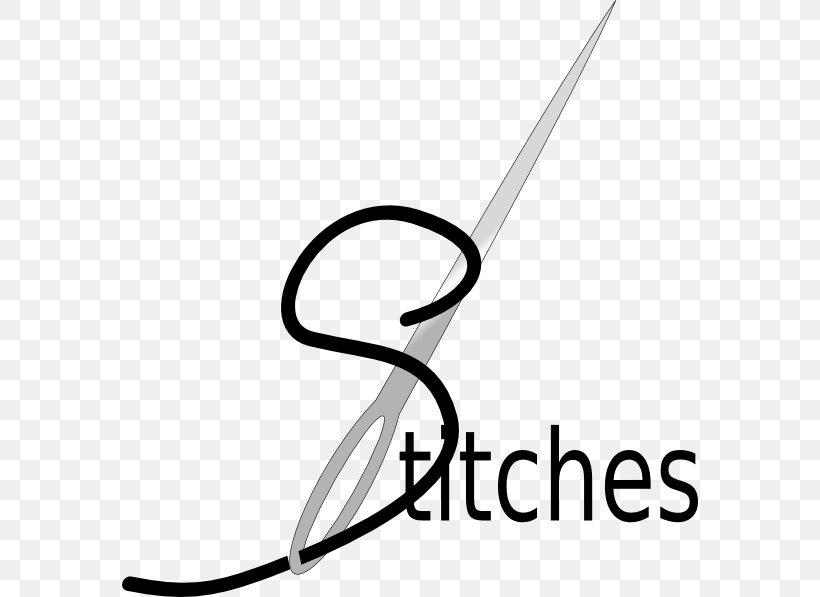 Cross-stitch Hand-Sewing Needles Clip Art, PNG, 576x597px, Stitch, Area, Black And White, Crossstitch, Diagram Download Free