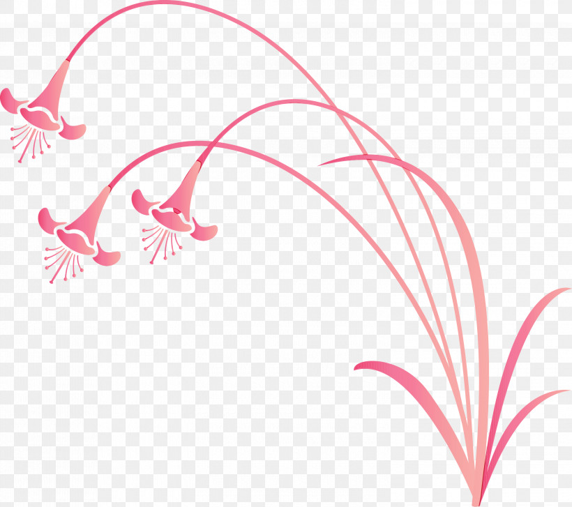 Pink Line, PNG, 3000x2662px, Flower Frame, Decoration Frame, Line, Paint, Pink Download Free