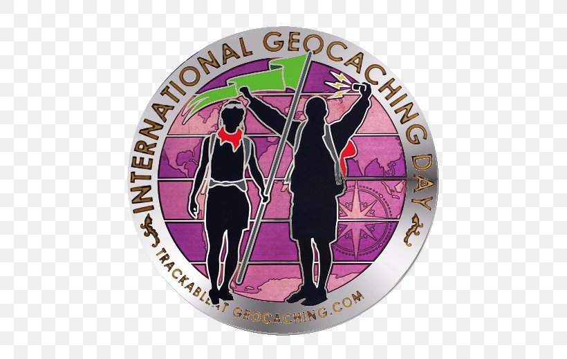 Geocoin Geocaching Recreation WorldCaching Travel, PNG, 520x520px, Geocoin, Geocaching, Pink, Purple, Recreation Download Free