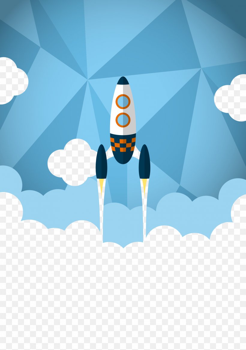 Rocket Launch Flyer Space, PNG, 2125x3015px, Flyer, Animation, Blue, Brochure, Cloud Download Free