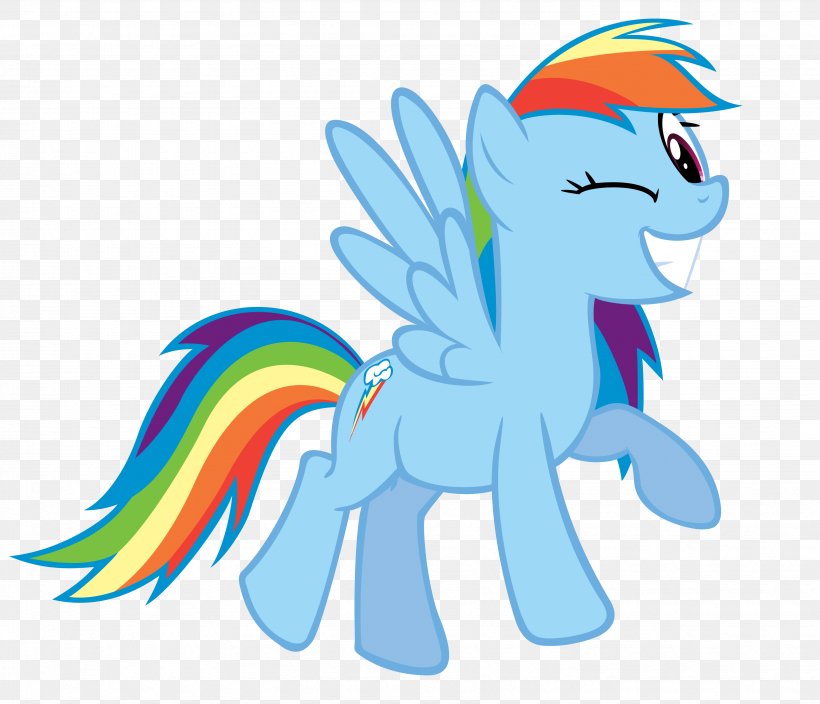 Rainbow Dash Pony Twilight Sparkle Horse Clip Art, PNG, 3492x3000px, Rainbow Dash, Animal Figure, Cartoon, Color, Drawing Download Free