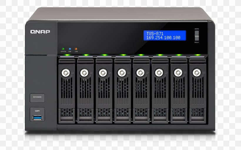 Intel Network Storage Systems QNAP Systems, Inc. Data Storage Hard Drives, PNG, 3000x1875px, Intel, Audio Receiver, Data Storage, Data Storage Device, Disk Array Download Free