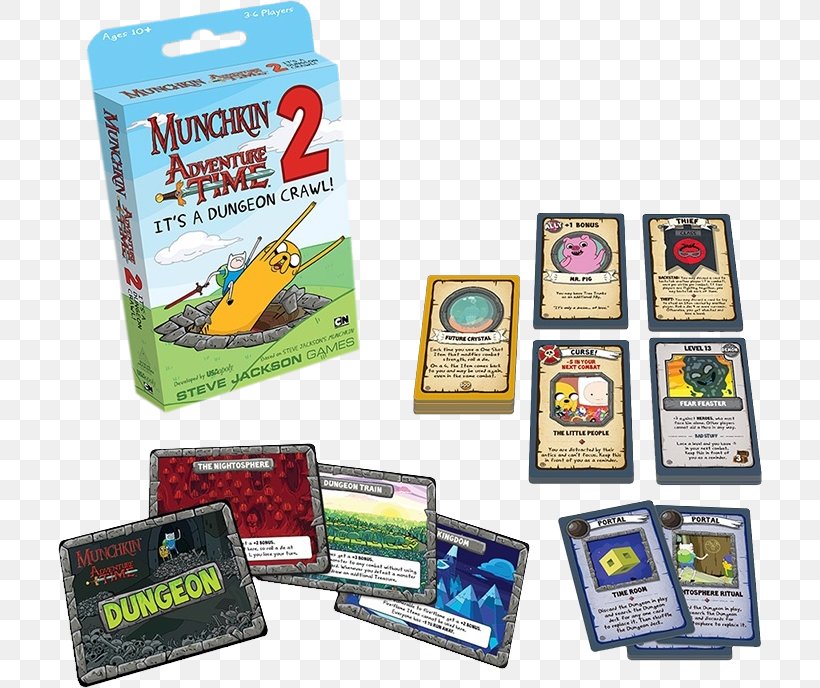 Tabletop Games & Expansions USAopoly Munchkin Adventure Time USAopoly Munchkin: Adventure Time 2: It's A Dungeon Crawl!, PNG, 704x688px, Game, Adventure, Adventure Game, Board Game, Card Game Download Free