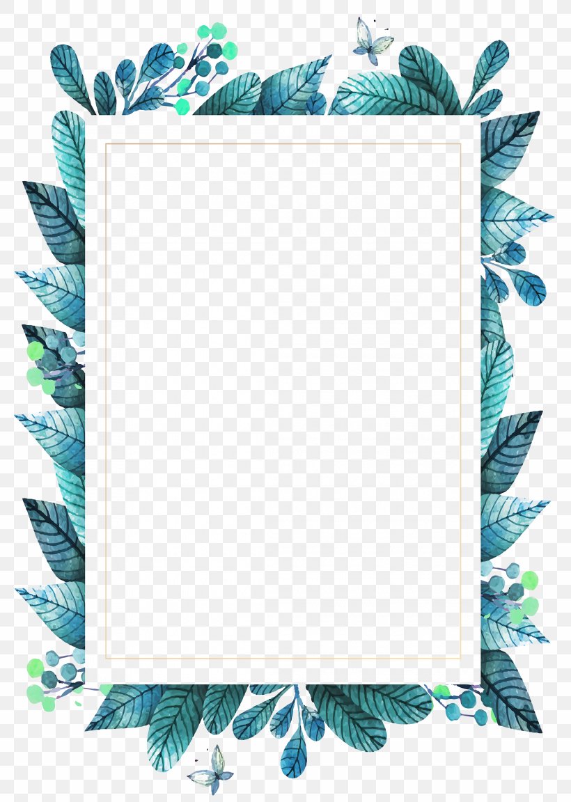 Leaf Picture Frame Green, PNG, 2185x3071px, Leaf, Aqua, Blue, Color, Element Download Free