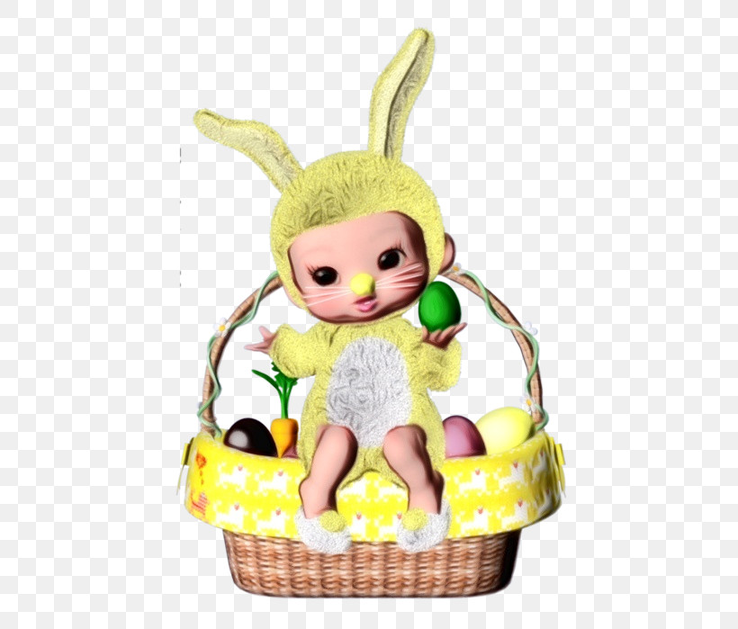 Easter Bunny, PNG, 500x699px, Watercolor, Basket, Easter, Easter Bunny, Easter Egg Download Free