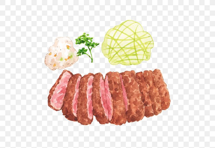 Salami Tonkatsu Japanese Cuisine Barbecue Beefsteak, PNG, 564x564px, Salami, Animal Source Foods, Back Bacon, Barbecue, Beef Download Free