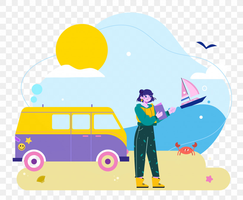 Seashore Day Vacation Travel, PNG, 2500x2059px, Vacation, Animation, Cartoon, Doodle, Drawing Download Free