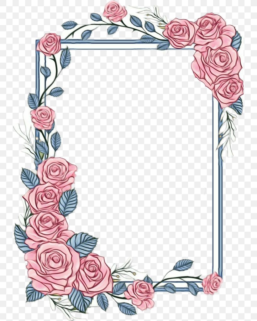 Picture Frame, PNG, 735x1025px, Watercolor, Floral Design, Interior Design, Paint, Picture Frame Download Free