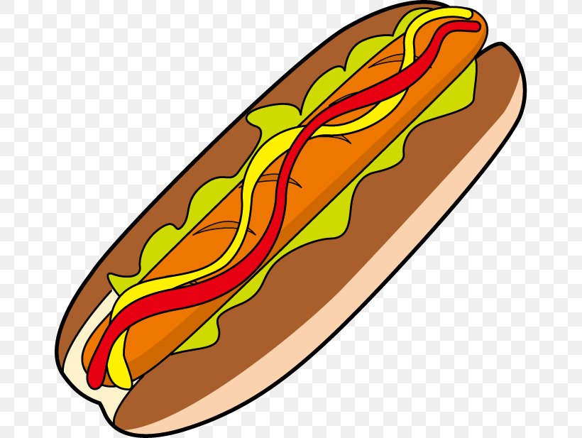 Hot Dog Yakisoba Hamburger Baguette Clip Art, PNG, 666x617px, Hot Dog, Baguette, Beef, Bread, Bun Download Free