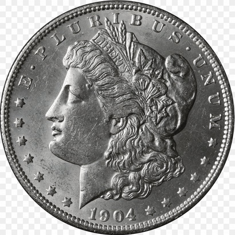 Quarter Morgan Dollar Dollar Coin United States Dollar, PNG, 1600x1600px, Quarter, Ancient History, Black And White, Bullion, Coin Download Free