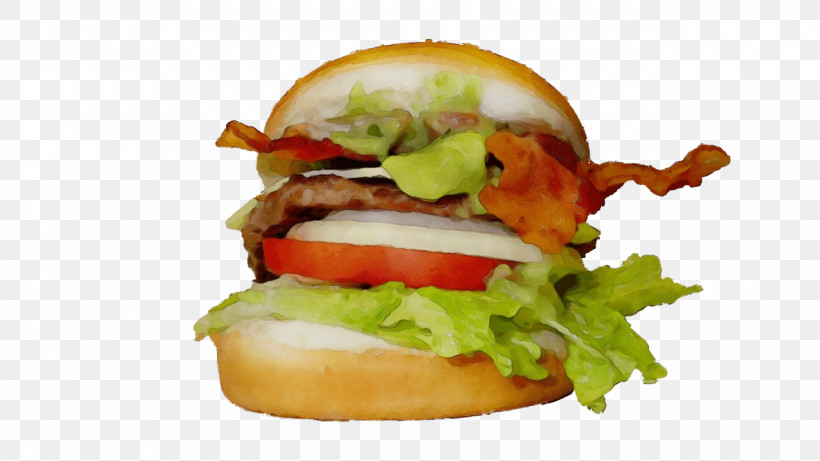 Cheeseburger Blt Veggie Burger Pan Bagnat Breakfast Sandwich, PNG, 1280x720px, Watercolor, Blt, Breakfast Sandwich, Burger, Cheeseburger Download Free