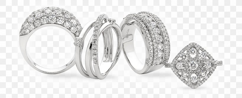 Earring Wedding Ring Body Jewellery Silver, PNG, 1224x500px, Earring, Black And White, Body Jewellery, Body Jewelry, Diamond Download Free