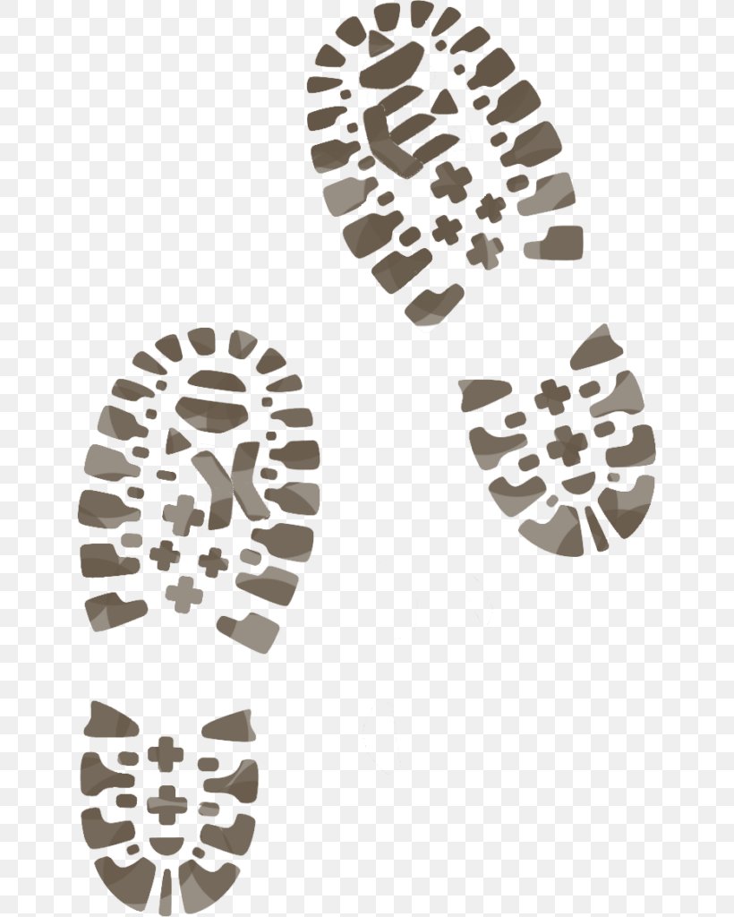 Hiking Boot Footprint Trail Clip Art, PNG, 647x1024px, Hiking Boot, Backpacking, Black And White, Boot, Footprint Download Free
