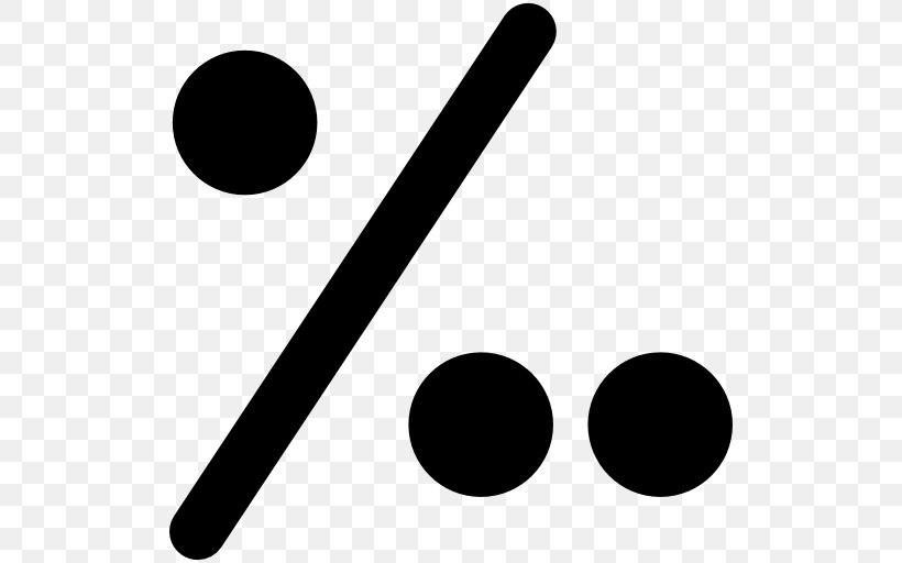 Percentage Symbol Mathematics Símbolos Matemáticos Percent Sign, PNG, 512x512px, Percentage, Addition, Black, Black And White, Brand Download Free