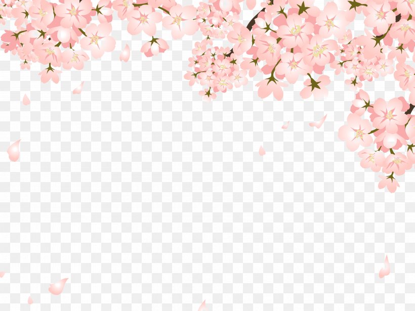 Cherry Blossom Copyright-free Illustration, PNG, 3840x2880px, Flower, Art, Blossom, Cherry Blossom, Heart Download Free