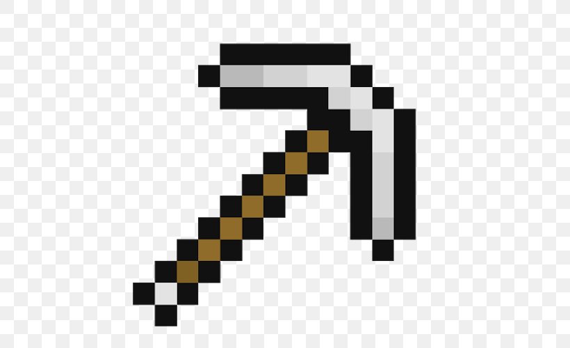 Minecraft Pickaxe Gold Shovel Item, PNG, 500x500px, Minecraft, Axe, Black, Brand, Gold Download Free