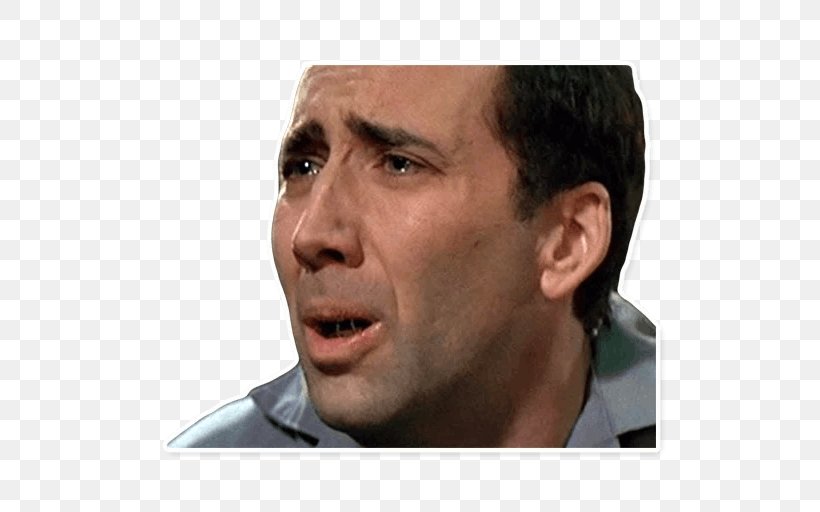 Nicolas Cage Nose Sticker Emotion Crying, PNG, 512x512px, Watercolor, Cartoon, Flower, Frame, Heart Download Free