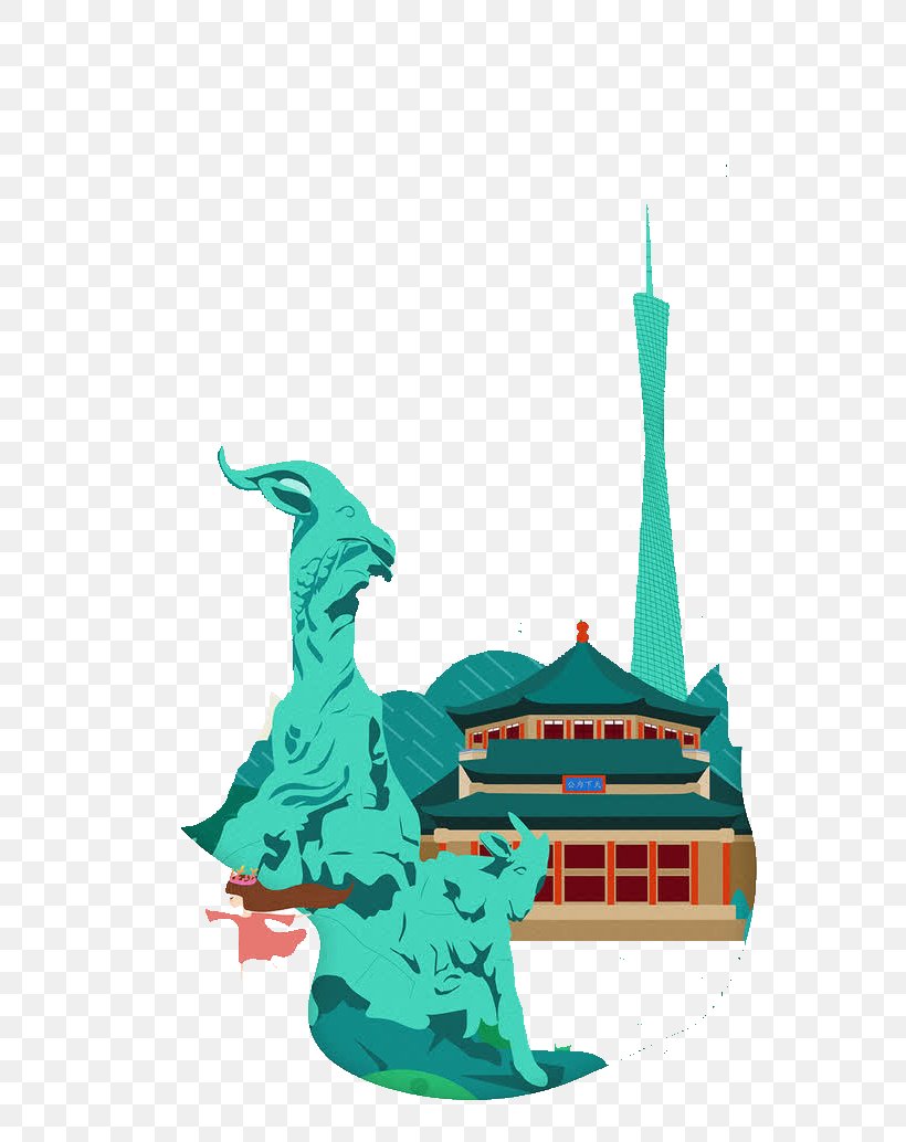 Canton Tower Cartoon Poster Illustration, PNG, 610x1034px, Canton Tower, Art, Cartoon, Fictional Character, Green Download Free