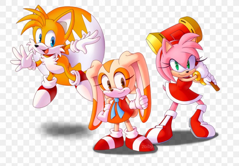 Amy Rose Sonic The Hedgehog Tails Cream The Rabbit Character, PNG, 1024x712px, Watercolor, Cartoon, Flower, Frame, Heart Download Free