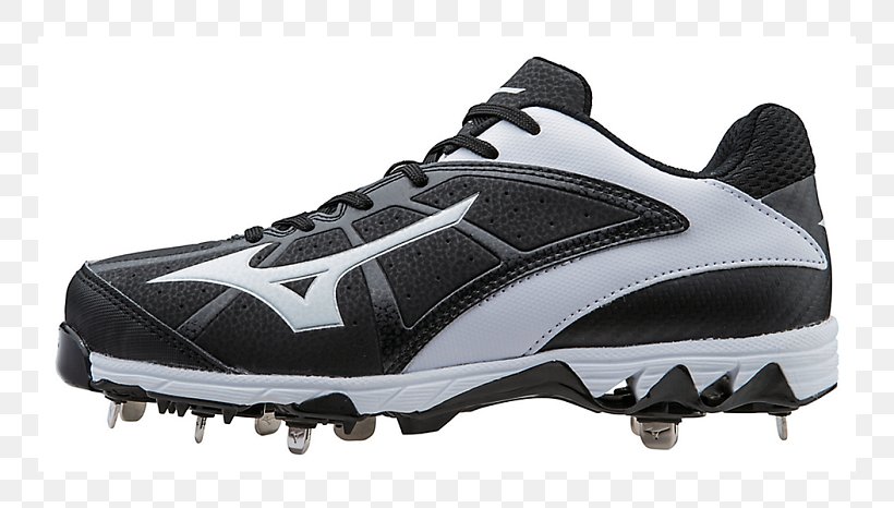 Cleat Mizuno Corporation Fastpitch Softball Shoe, PNG, 750x466px, Cleat, Athletic Shoe, Baseball, Bicycle Shoe, Black Download Free