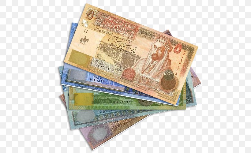 Jordanian Dinar United States Dollar Iraqi Dinar Bahraini Dinar Pound Sterling, PNG, 500x500px, Jordanian Dinar, Algerian Dinar, Bahraini Dinar, Banknote, Cash Download Free