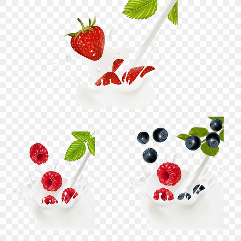Coffee Milk Yogurt Berry, PNG, 2362x2362px, Milk, Berry, Blueberry, Cherry, Coffee Milk Download Free