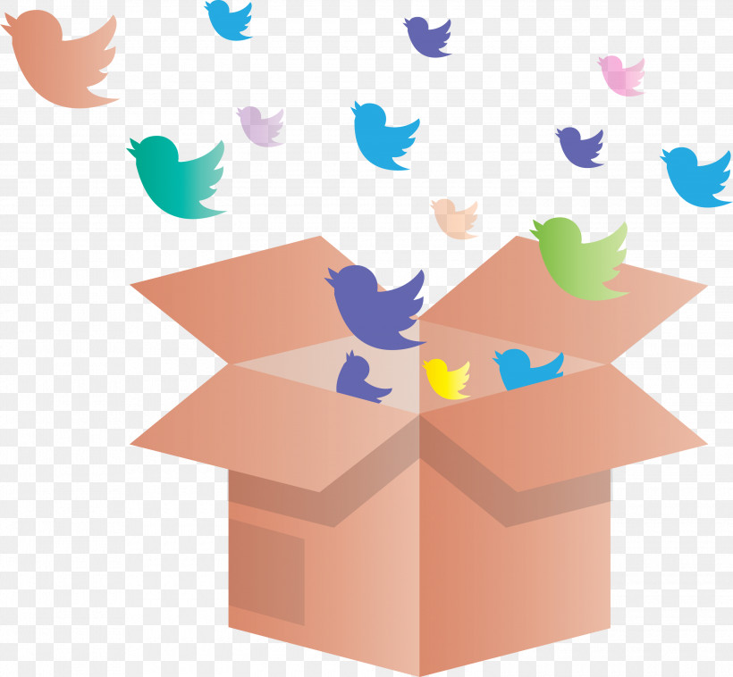 Twitter Birds Opened Box, PNG, 3000x2774px, Twitter, Birds, Opened Box, Origami Download Free