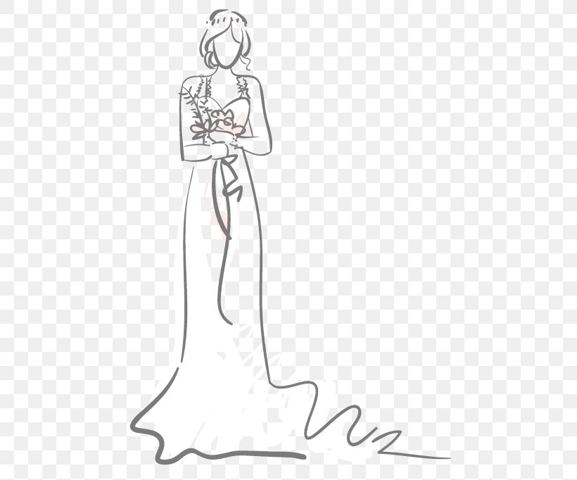 Wedding Dress Bride, PNG, 480x682px, Watercolor, Cartoon, Flower, Frame, Heart Download Free