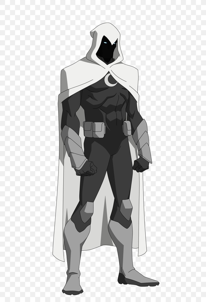 Moon Knight Daredevil Johnny Blaze Comics Character, PNG, 600x1200px, Moon Knight, Armour, Art, Black And White, Character Download Free