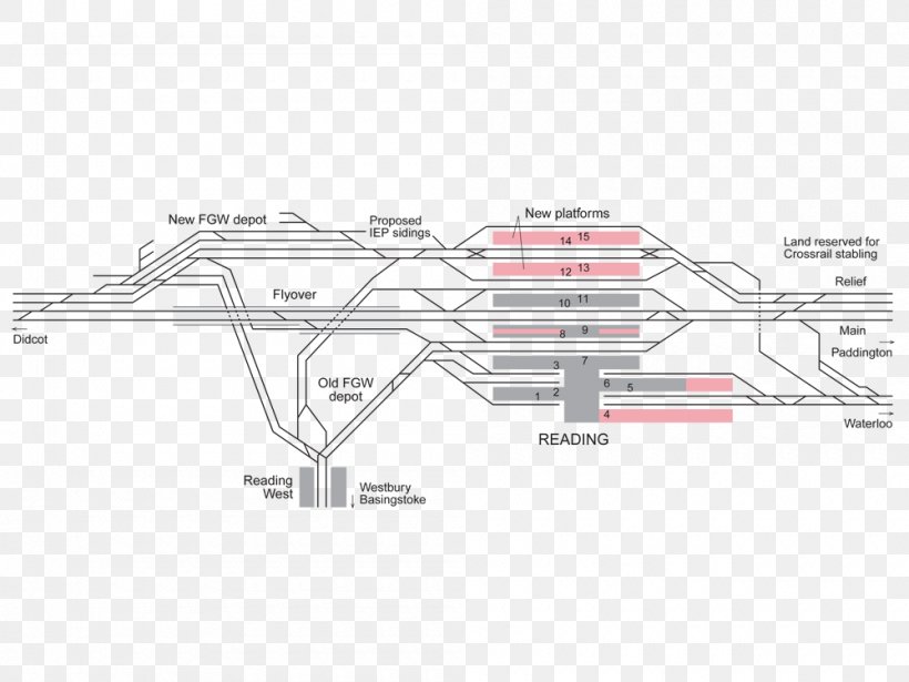 Reading Railway Station Reading Southern Railway Station 21st-century Modernisation Of The Great Western Main Line Rail Transport, PNG, 1000x750px, Watercolor, Cartoon, Flower, Frame, Heart Download Free