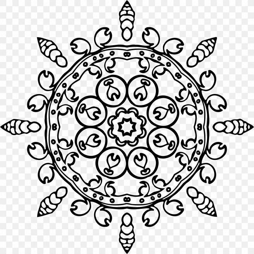 Mandala Mehndi Drawing Coloring Book Pattern, PNG, 2394x2394px, Mandala, Area, Art, Black, Black And White Download Free
