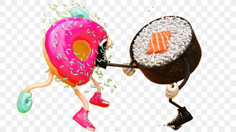 Sushi Doughnut Boxing Illustration, PNG, 959x538px, Sushi, Boxing, Designer, Doughnut, Food Download Free