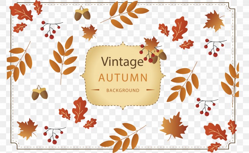 Autumn Post Cards Vintage Clothing, PNG, 5067x3122px, Autumn, Christmas Card, Designer, Floral Design, Flower Download Free