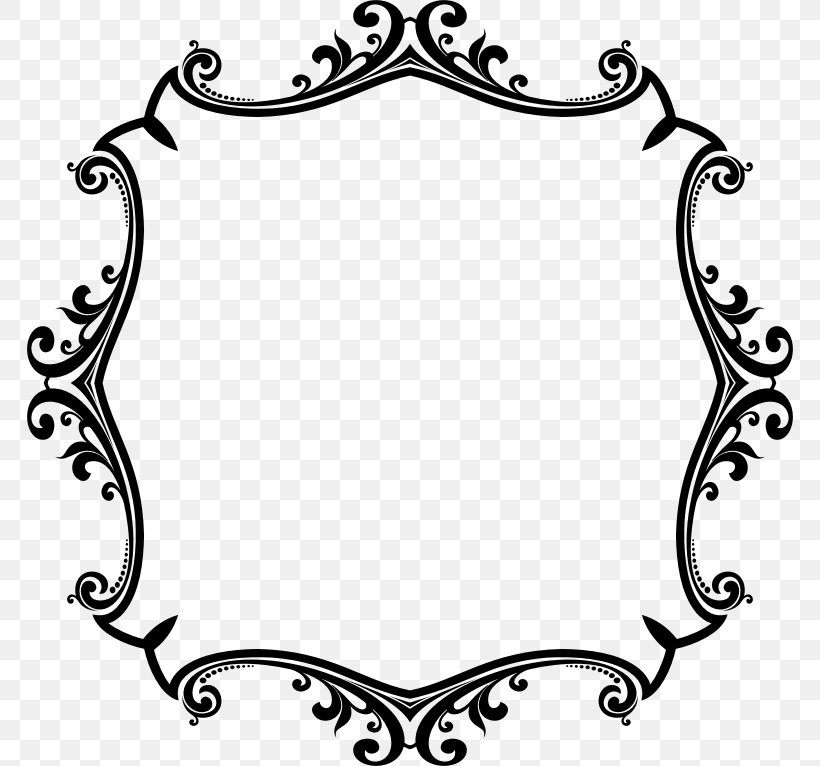 Picture Frames Clip Art, PNG, 766x766px, Picture Frames, Area, Artwork, Black, Black And White Download Free