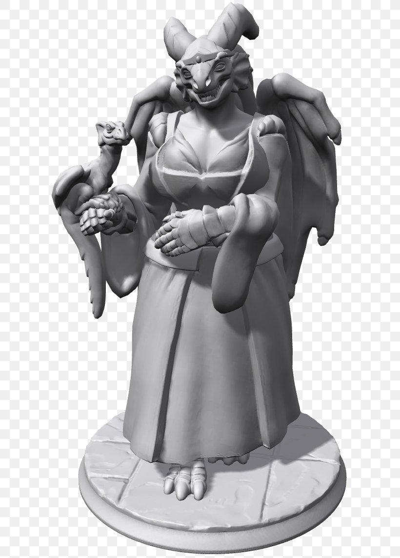 Dungeons & Dragons Statue Figurine Miniature Wargaming Miniature Figure, PNG, 619x1144px, Dungeons Dragons, Artwork, Black And White, Character, Classical Sculpture Download Free