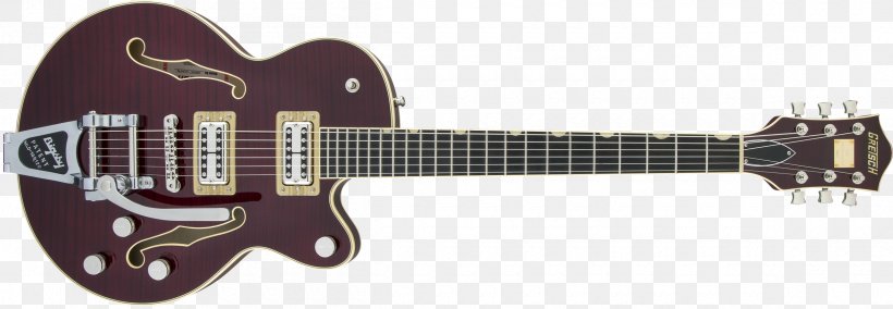 Gretsch 6120 Semi-acoustic Guitar Electric Guitar, PNG, 2400x833px, Gretsch, Acoustic Electric Guitar, Archtop Guitar, Bigsby, Bigsby Vibrato Tailpiece Download Free