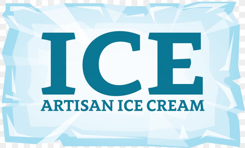 Ice Cream Logo Water Cider, PNG, 2454x1489px, Ice Cream, Area, Banner, Blue, Brand Download Free