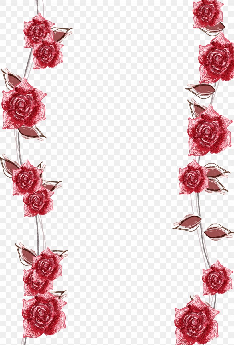 Pink Roses Border Background, PNG, 2720x4000px, Garden Roses, Artificial Flower, Cut Flowers, Designer, Floral Design Download Free
